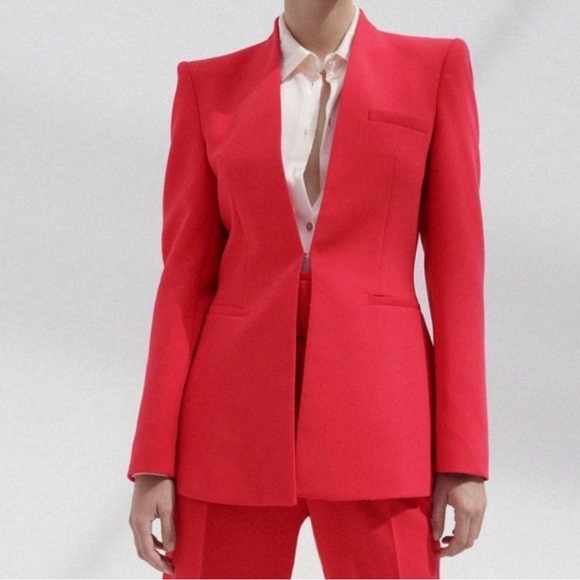 Zara Jackets & Blazers - Zara Red Blazer Suit Jacket